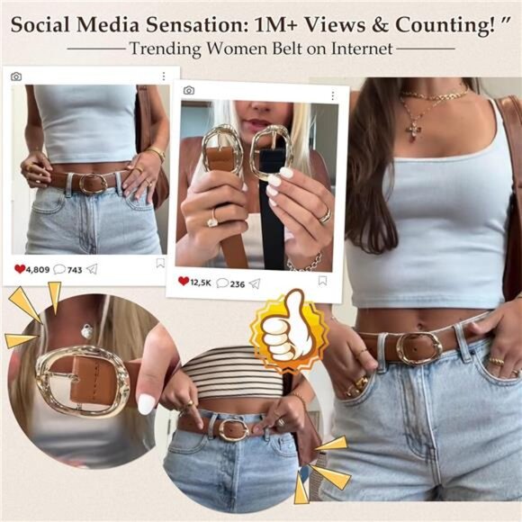 Women Leather Belt for Jeans Pants Ladies Casual Waist Belt Fashion Women Belt main image 6
